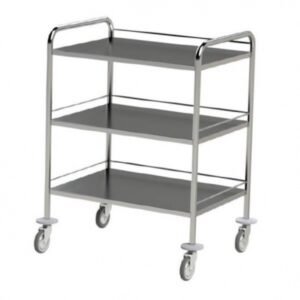 Carro de Servicio Tres Charolas Inoxidable