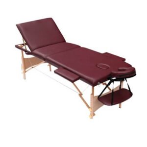 Mesa para masaje plegable de tres secciones con levanta piernas