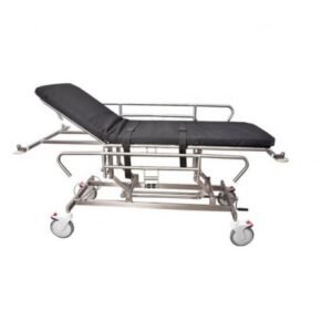 Camilla móvil para traslado de pacientes cromada