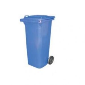 Contenedor de desechos tóxicos biológicos con tapa y ruedas de hule de 140 Lts.