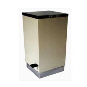 Bote sanitario con pedal de lámina de acero esmaltado