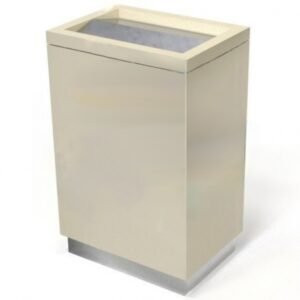 Bote de campana de acero esmaltado de 41 x 29 x 64 cm