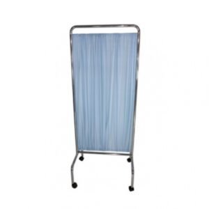 Biombo de una hoja de acero acabado cromado